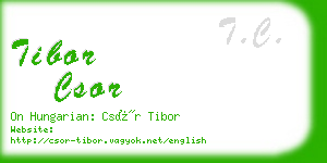 tibor csor business card